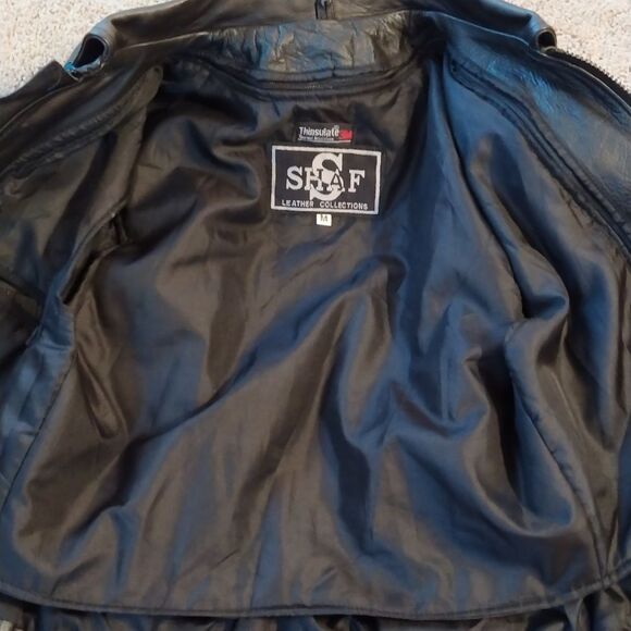 Vintage Shaf Thinsulate Leather Western Fringe Riding Jacket - Picture 7 of 13